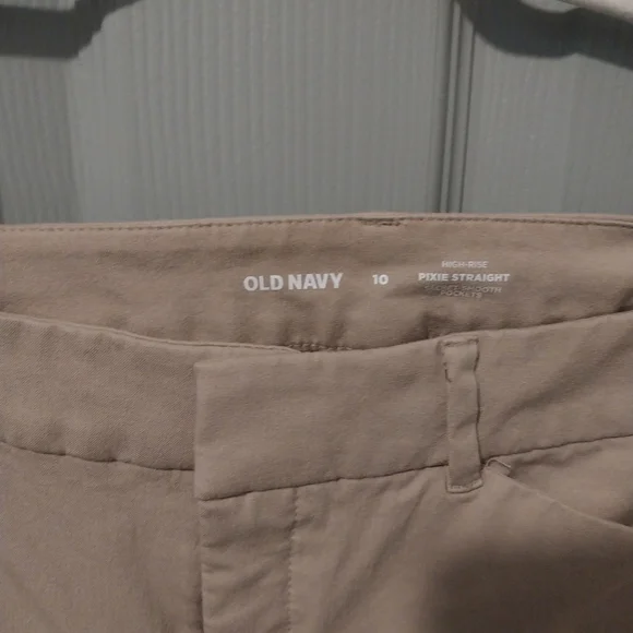 Old Navy Khaki High Rise Pants - Picture 2 of 2
